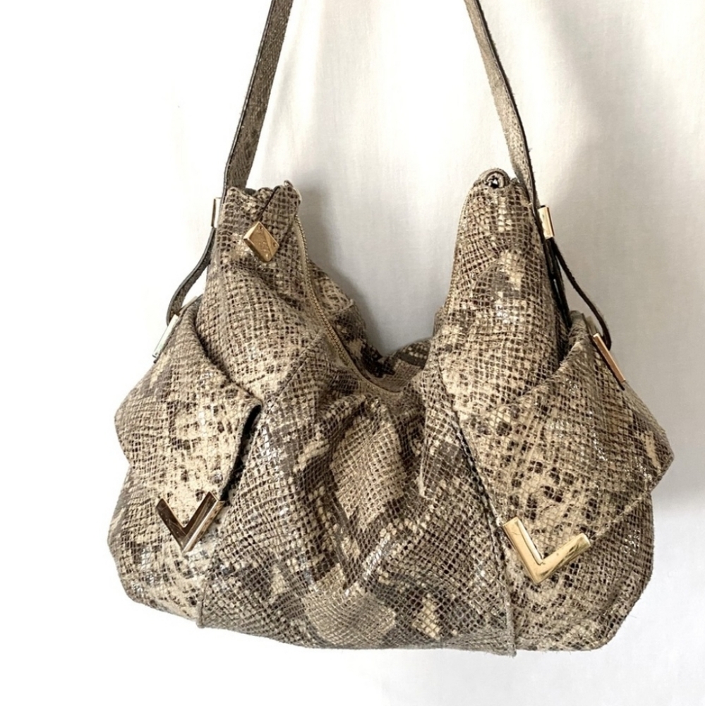Micheal Kors snake skin hobo bag